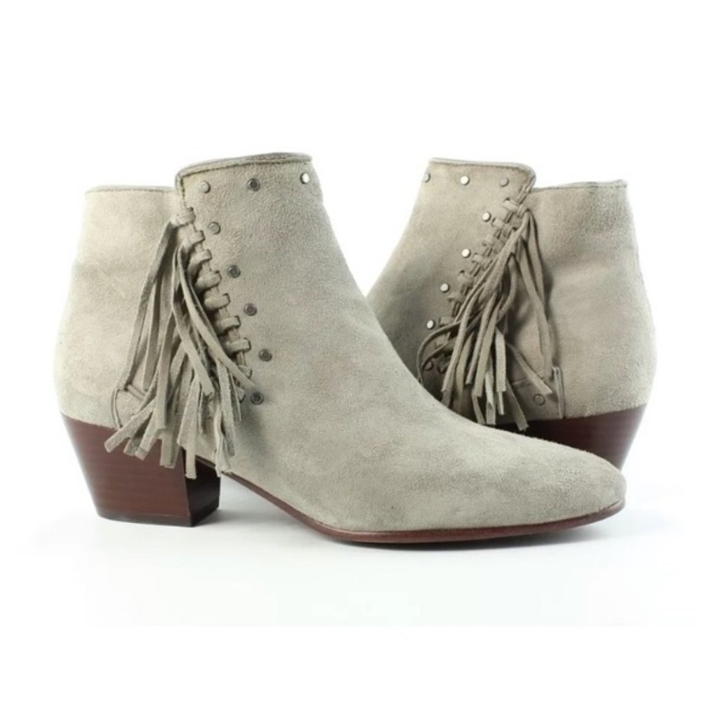 Sam Edelman Rudie Studded Fringe Bootie Sz 10